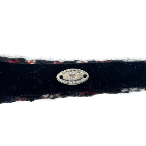 CHANEL HEADBAND COCOMARK RHINESTONE MULTICOLOR TWEED HAIR ACCESSORY 90321034
