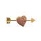 CHANEL HEART ARROW LOGO RHINESTONE BROOCH PINK GOLD ACCESSORY 02P 90335770