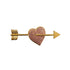 CHANEL HEART ARROW LOGO RHINESTONE BROOCH PINK GOLD ACCESSORY 02P 90335770