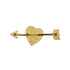 CHANEL HEART ARROW LOGO RHINESTONE BROOCH PINK GOLD ACCESSORY 02P 90335770