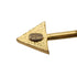 CHANEL HEART ARROW LOGO RHINESTONE BROOCH PINK GOLD ACCESSORY 02P 90335770