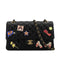 CHANEL HOLLYWOOD CHARM CLASSIC FLAP MEDIUM CHAIN SHOULDER BAG BLACK LAMB SKIN GOLD HARDWARE 90330994