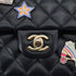 CHANEL HOLLYWOOD CHARM CLASSIC FLAP MEDIUM CHAIN SHOULDER BAG BLACK LAMB SKIN GOLD HARDWARE 90330994