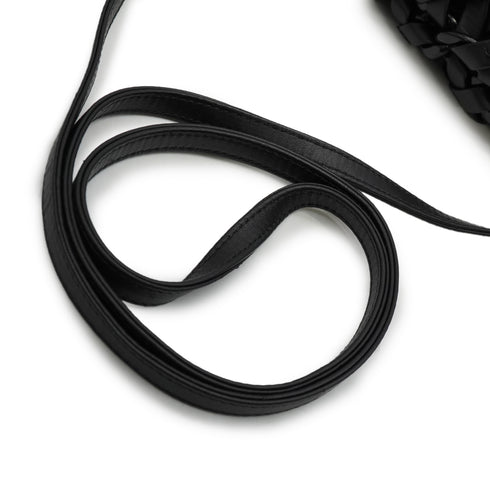 CHANEL INTERLACED CHAIN COCOMARK CLUTCH SHOULDER BAG BLACK LEATHER BLACK HARDWARE 90344460