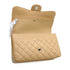 CHANEL JUMBO MATELASSE 30 CHAIN SHOULDER BAG BEIGE CAVIAR SKIN SILVER HARDWARE 90345068