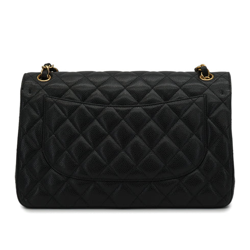CHANEL JUMBO MATELASSE 30 CHAIN SHOULDER BAG BLACK CAVIAR SKIN GOLD HARDWARE 90341877