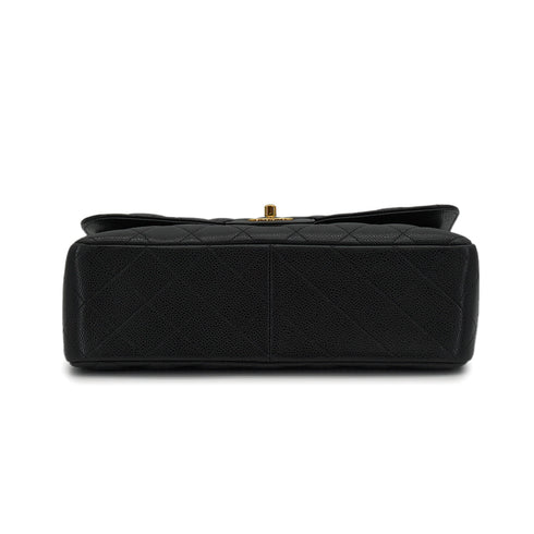 CHANEL JUMBO MATELASSE 30 CHAIN SHOULDER BAG BLACK CAVIAR SKIN GOLD HARDWARE 90341877