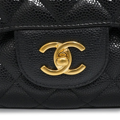 CHANEL JUMBO MATELASSE 30 CHAIN SHOULDER BAG BLACK CAVIAR SKIN GOLD HARDWARE 90341877