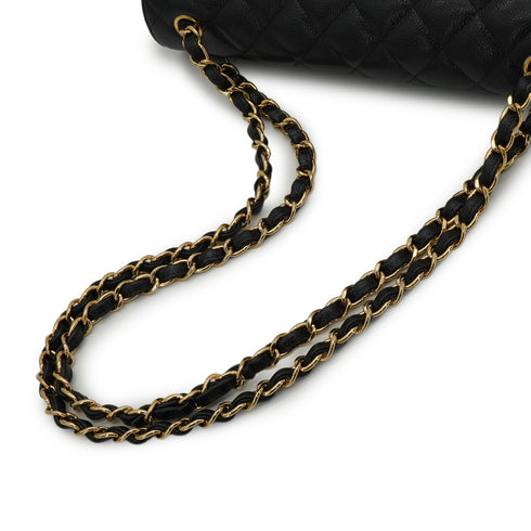 CHANEL JUMBO MATELASSE 30 CHAIN SHOULDER BAG BLACK CAVIAR SKIN GOLD HARDWARE 90341877