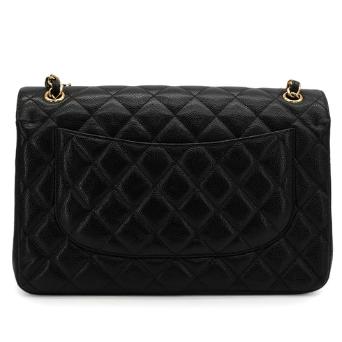 CHANEL JUMBO MATELASSE 30 CHAIN SHOULDER BAG BLACK CAVIAR SKIN GOLD HARDWARE 90345063