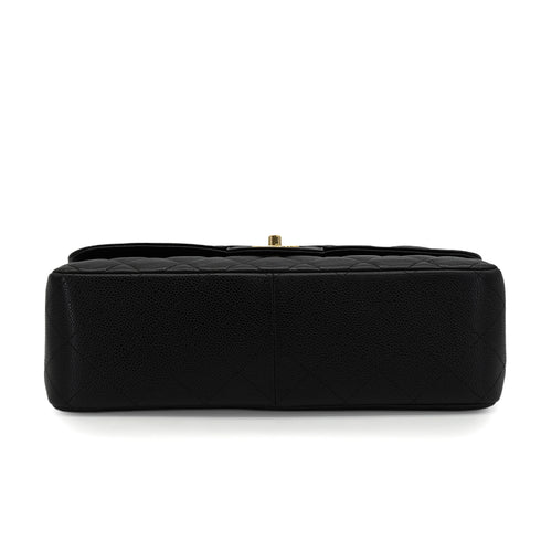 CHANEL JUMBO MATELASSE 30 CHAIN SHOULDER BAG BLACK CAVIAR SKIN GOLD HARDWARE 90345063