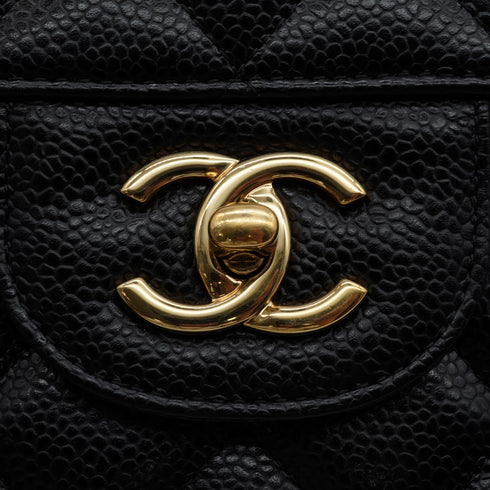 CHANEL JUMBO MATELASSE 30 CHAIN SHOULDER BAG BLACK CAVIAR SKIN GOLD HARDWARE 90345063