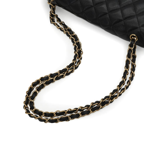 CHANEL JUMBO MATELASSE 30 CHAIN SHOULDER BAG BLACK CAVIAR SKIN GOLD HARDWARE 90345063