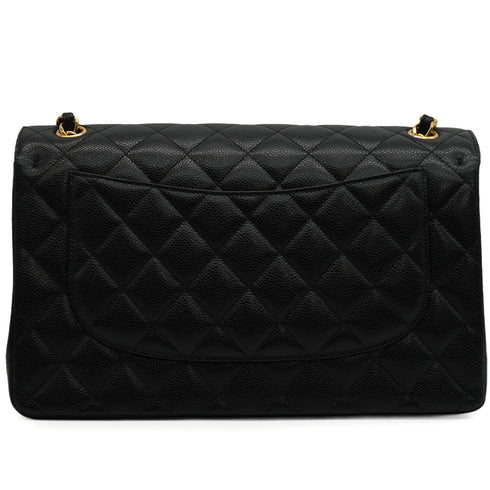 CHANEL JUMBO MATELASSE 30 CHAIN SHOULDER BAG BLACK CAVIAR SKIN GOLD HARDWARE 90345160