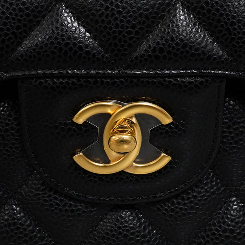 CHANEL JUMBO MATELASSE 30 CHAIN SHOULDER BAG BLACK CAVIAR SKIN GOLD HARDWARE 90345160