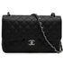 CHANEL JUMBO MATELASSE 30 CHAIN SHOULDER BAG BLACK CAVIAR SKIN SILVER HARDWARE 90343862