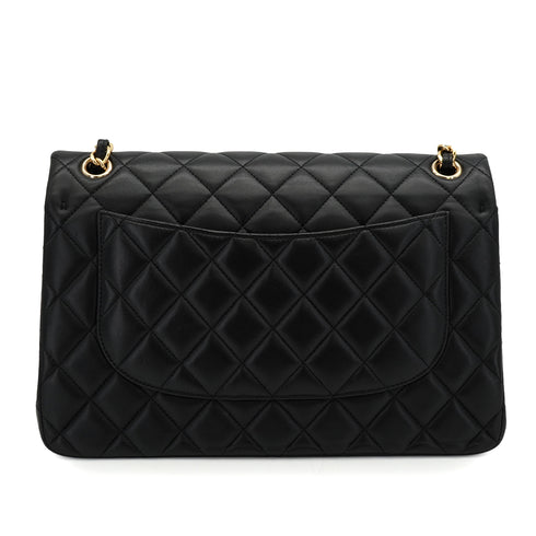 CHANEL JUMBO MATELASSE 30 CHAIN SHOULDER BAG BLACK LAMB SKIN GOLD HARDWARE 90340475