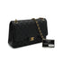 CHANEL JUMBO MATELASSE 30 CHAIN SHOULDER BAG BLACK LAMB SKIN GOLD HARDWARE 90340475