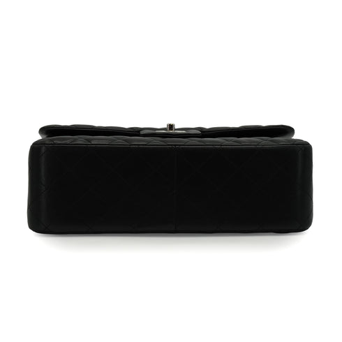 CHANEL JUMBO MATELASSE 30 CHAIN SHOULDER BAG BLACK LAMB SKIN SILVER HARDWARE 90342410