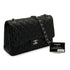 CHANEL JUMBO MATELASSE 30 CHAIN SHOULDER BAG BLACK LAMB SKIN SILVER HARDWARE 90342410