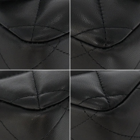 CHANEL JUMBO MATELASSE 30 CHAIN SHOULDER BAG BLACK LAMB SKIN SILVER HARDWARE 90342585