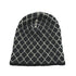 CHANEL KNIT HAT COCOMARK MATELASSE BLACK WHITE CASHMERE RTW 90334502