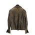 CHANEL LEATHER JACKET BROWN CALF SKIN 46 02A RTW 90349840