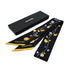 CHANEL LOGO CHARM PATTERN SCARF HAIR BAND BLACK SILK ACCESSORY 90324789