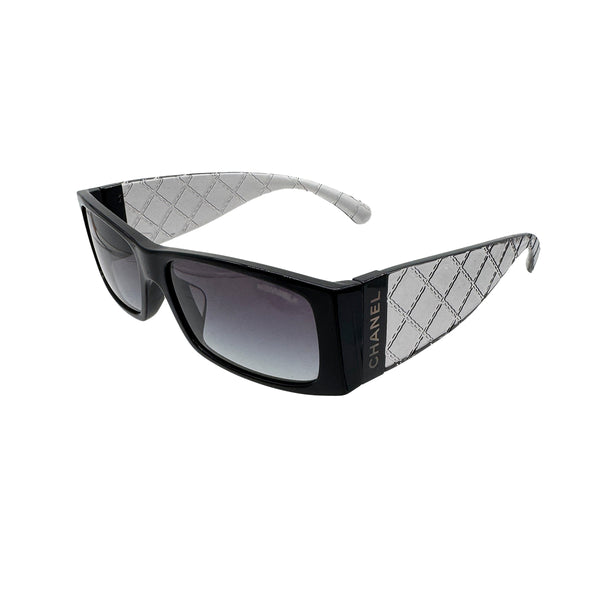 CHANEL LOGO MATELASSE SUNGLASSES CLEAR BLACK EYEWEAR 90329021