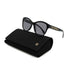 CHANEL LOGO SUNGLASSES BLACK GOLD EYEWEAR 90334202