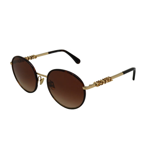 CHANEL LOGO SUNGLASSES BROWN EYEWEAR 90335657