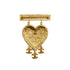 CHANEL MADEMOISELLE HEART TRIPLE COCOMARK BROOCH BLACK GOLD ACCESSORY 02P 90335767