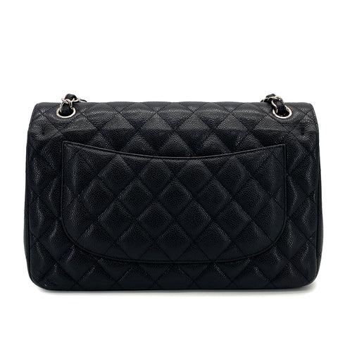 CHANEL MATELASSE 30 CHAIN SHOULDER BAG BLACK CAVIAR SKIN SILVER HARDWARE 90324757