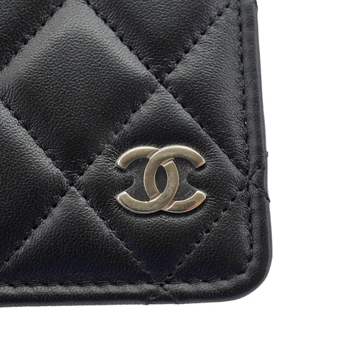 CHANEL MATELASSE BOOK MOTIF CHAIN SHOULDER BAG BLACK WHITE LAMB SKIN GOLD HARDWARE 90327893