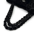 CHANEL MATELASSE CAMELLIA CHAIN TOTE BAG BLACK FAUX FUR SILVER HARDWARE 90322287