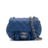 CHANEL MATELASSE CHAIN AROUND SHOULDER BAG BLUE LEATHER 90327075