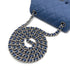 CHANEL MATELASSE CHAIN AROUND SHOULDER BAG BLUE LEATHER 90327075