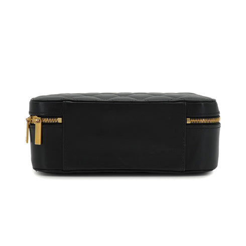 CHANEL MATELASSE CHAIN HAND SHOULDER BAG BLACK LAMB SKIN GOLD HARDWARE 90334168