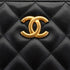 CHANEL MATELASSE CHAIN HAND SHOULDER BAG BLACK LAMB SKIN GOLD HARDWARE 90334168