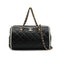 CHANEL MATELASSE CHAIN HAND SHOULDER BAG BLACK WHITE LAMB SKIN GOLD HARDWARE 90334154