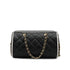 CHANEL MATELASSE CHAIN HAND SHOULDER BAG BLACK WHITE LAMB SKIN GOLD HARDWARE 90334154