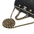CHANEL MATELASSE CHAIN HAND SHOULDER BAG BLACK WHITE LAMB SKIN GOLD HARDWARE 90334154