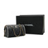 CHANEL MATELASSE CHAIN HAND SHOULDER BAG BLACK WHITE LAMB SKIN GOLD HARDWARE 90334154