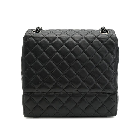 CHANEL MATELASSE CHAIN SHOULDER BAG BLACK LAMB SKIN BLACK HARDWARE 90331669