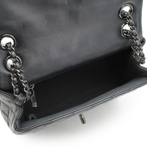 CHANEL MATELASSE CHAIN SHOULDER BAG BLACK LAMB SKIN BLACK HARDWARE 90331669