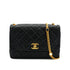 CHANEL MATELASSE CHAIN SHOULDER BAG BLACK LAMB SKIN FAUX PEARL GOLD HARDWARE 90334866
