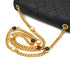 CHANEL MATELASSE CHAIN SHOULDER BAG BLACK LAMB SKIN FAUX PEARL GOLD HARDWARE 90334866
