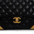CHANEL MATELASSE CHAIN SHOULDER BAG BLACK LAMB SKIN GOLD HARDWARE 90347160