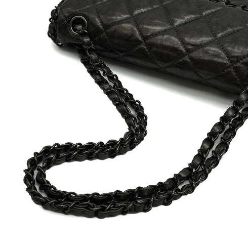 CHANEL MATELASSE CHAIN SHOULDER BAG BLACK LAMB SKIN GUNMETAL HARDWARE 90347837