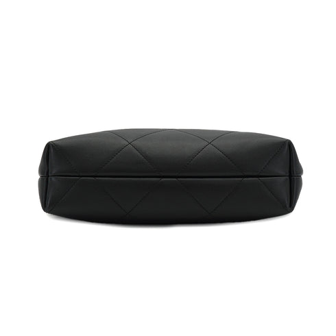 CHANEL MATELASSE CHAIN SHOULDER BAG BLACK LEATHER GOLD HARDWARE 90335035